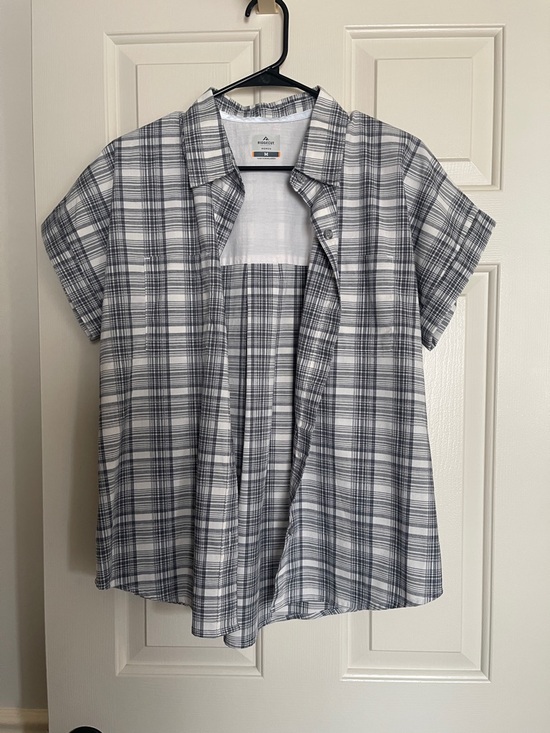 Ridgecut Toughwear Women’s Plaid Short Sleeve Button Down Shirt with Pockets Med - Picture 6 of 13